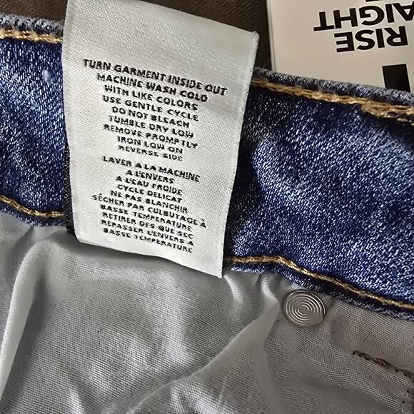 Oat New York Mid Rise Straight Ankle Blue Denim Jeans Size 4/27 NWT - Picture 7 of 7